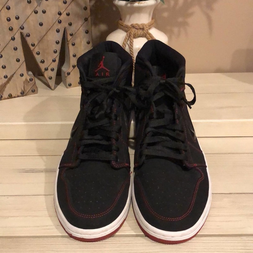 Nike Air Jordan Mens  Black Retro 1 Mid Come Fly With Me Sz 11.5 EUC - Picture 3 of 6